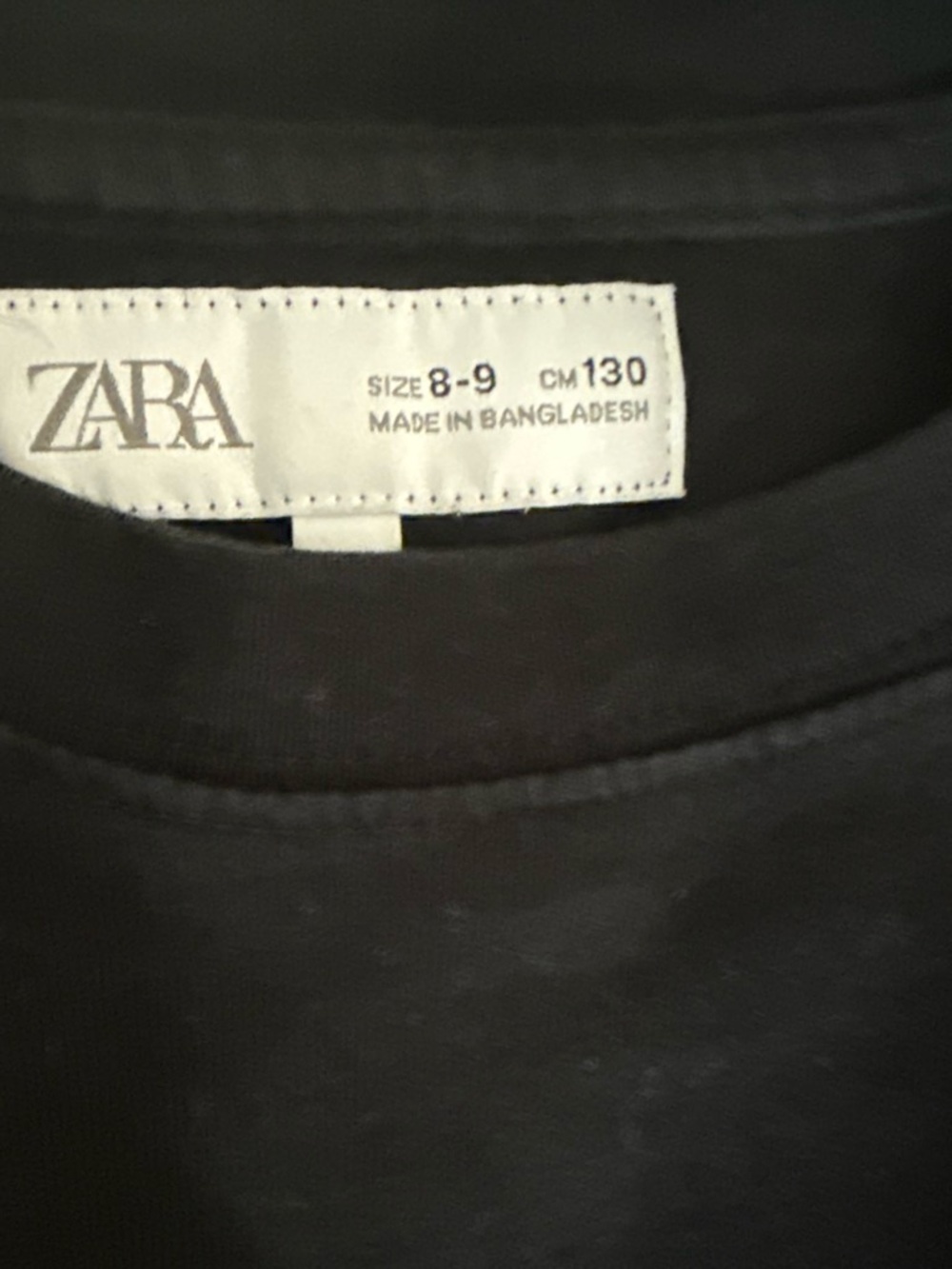 Zara black long sleeve tshirt